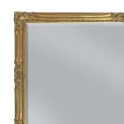 Rectangular Mirror in Gold Leaf with Ground Mirror Made in Italy - Pele Viadurini