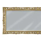 Rectangular Mirror in Gold Leaf and Ground Mirror Made in Italy - Rangi Viadurini