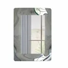 Modern Rectangular Mirror with Curved Glass Frame Made in Italy - Vira Viadurini