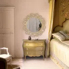 Round Mirror with Openwork Pattern Made in Italy - Ferona Viadurini