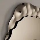 Shaped Mirror with Mottled Glass Insert Made in Italy - Amata Viadurini