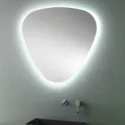 Shaped Wall Mirror for Bathroom with Precious LED Backlight - Trigolo Viadurini
