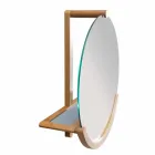 Design bathroom wall mirror with bamboo frame Gorizia Viadurini