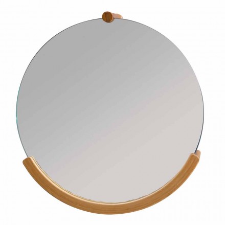 Design bathroom wall mirror with bamboo frame Gorizia Viadurini
