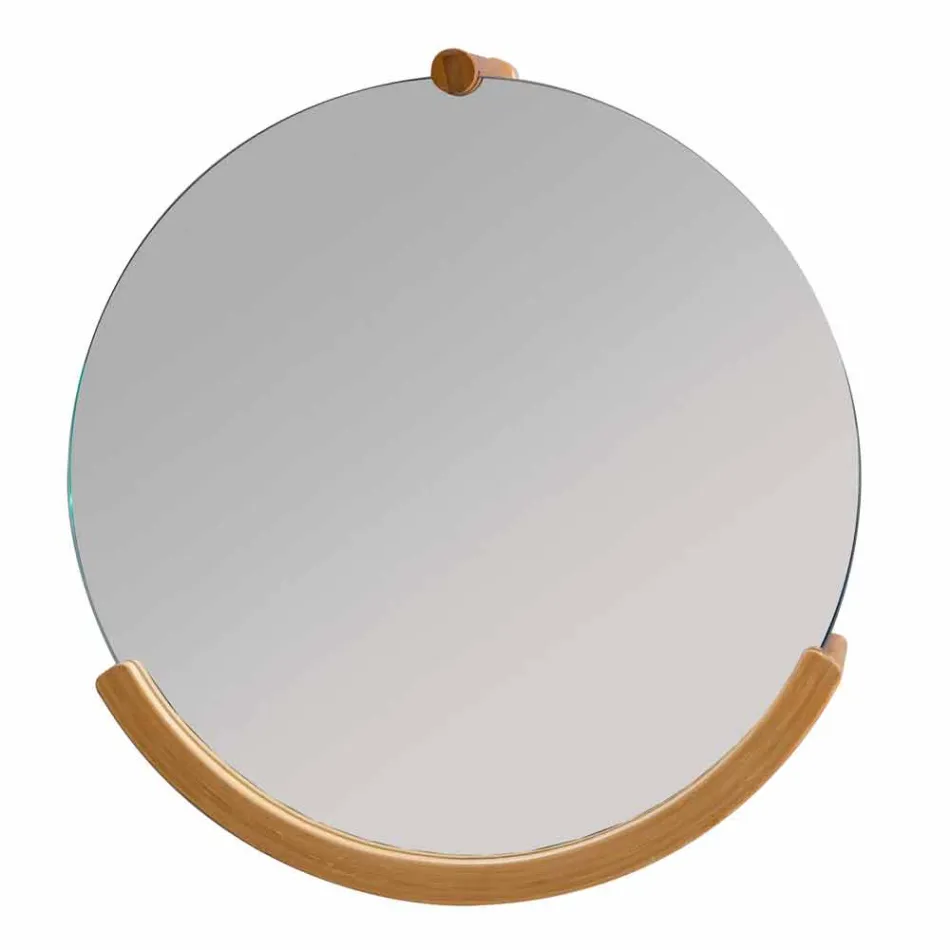 Design bathroom wall mirror with bamboo frame Gorizia Viadurini