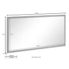 Rectangular Wall Mirror with White or Anthracite Frame - Emanuelito Viadurini