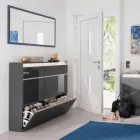 Rectangular Wall Mirror with White or Anthracite Frame - Emanuelito Viadurini