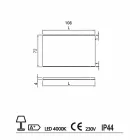 Bathroom mirror with modern LED design light with satin edges Veva Viadurini