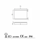 Bathroom mirror with modern LED design light with satin edges Veva Viadurini