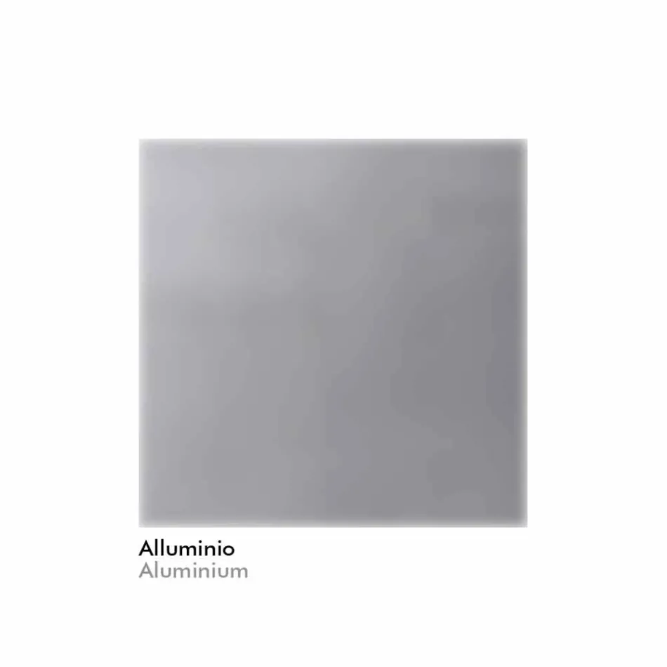 Bathroom Mirror in Imitation Aluminum with Backlight Made in Italy - Palau Viadurini