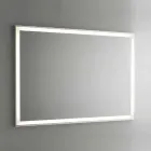 Bathroom Mirror in Imitation Aluminum with Backlight Made in Italy - Palau Viadurini