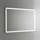 Bathroom Mirror in Imitation Aluminum with Backlight Made in Italy - Palau Viadurini