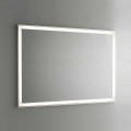 Bathroom Mirror in Imitation Aluminum with Backlight Made in Italy - Palau