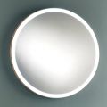 Round Wall Bathroom Mirror with Copper Metal Frame and LED Light - Minolo