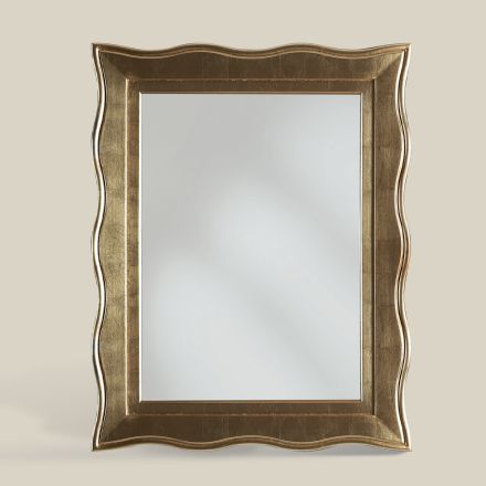 Classic Mirror with Rectangular Gold Frame Made in Italy - Florence Viadurini