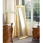 Classic Floor Mirror in Gold Leaf Wood Made in Italy - Florence Viadurini