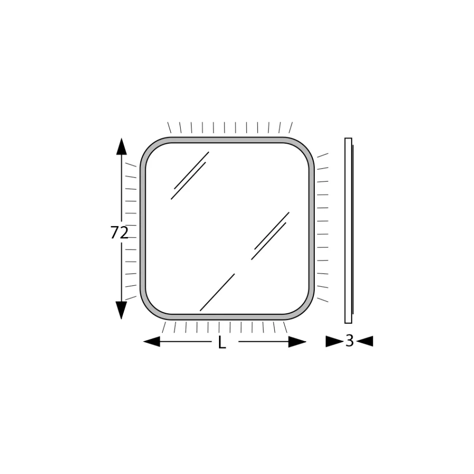 Mirror with Wooden Edge and Backlighting Made in Italy - Vincent Viadurini
