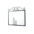 Mirror with Graphite Black Tubular Iron Frame Made in Italy - Chester