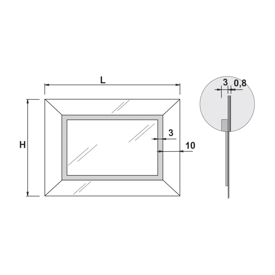 Mirror with Colored Mirror Frame and LED Made in Italy - Newton Viadurini