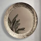 Mirror with Hammered Glass Frame, Back-Silvered, Made in Italy - Basilia Viadurini