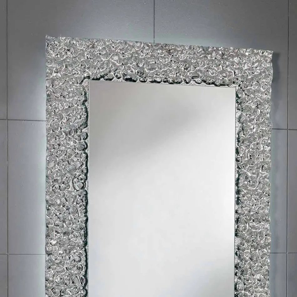 Mirror with decorative modern design glass frame, Cecilia Viadurini