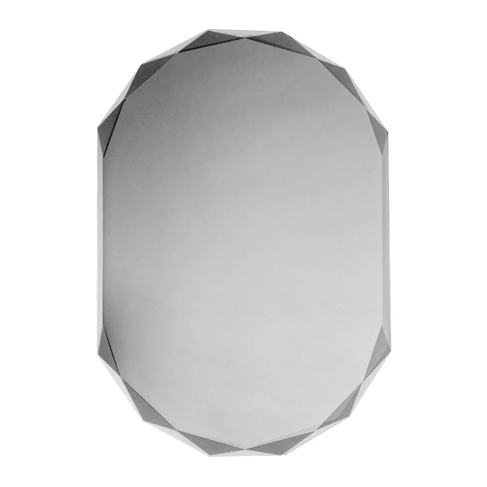 Diamond-Etched Mirror with Beveled Edge - Excelsior Viadurini