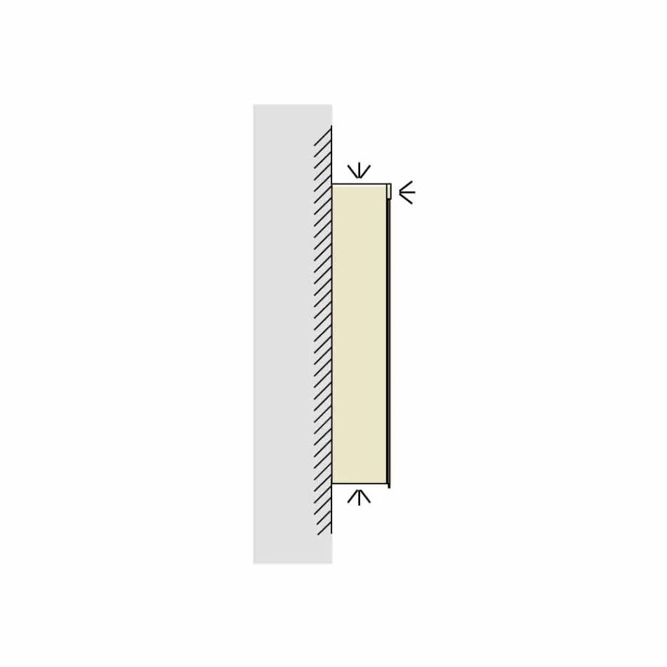 Container mirror 2 modern design doors, LED lighting, Carol Viadurini