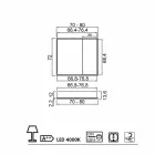 Wall-mounted mirror with 2 modern doors, LED lighting, Adele Viadurini