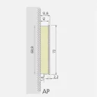 Wall-mounted mirror with 2 modern doors, LED lighting, Adele Viadurini