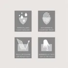 Wall-mounted mirror with 2 modern doors, LED lighting, Adele Viadurini