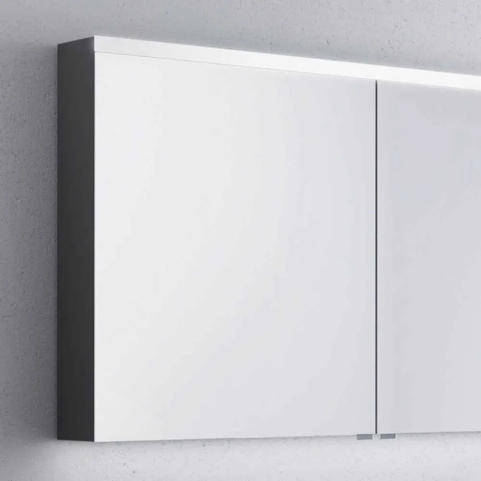 Bathroom mirror with 2-door bath-tub, modern design, Carol Viadurini