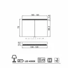 Bathroom mirror with 2-door bath-tub, modern design, Carol Viadurini