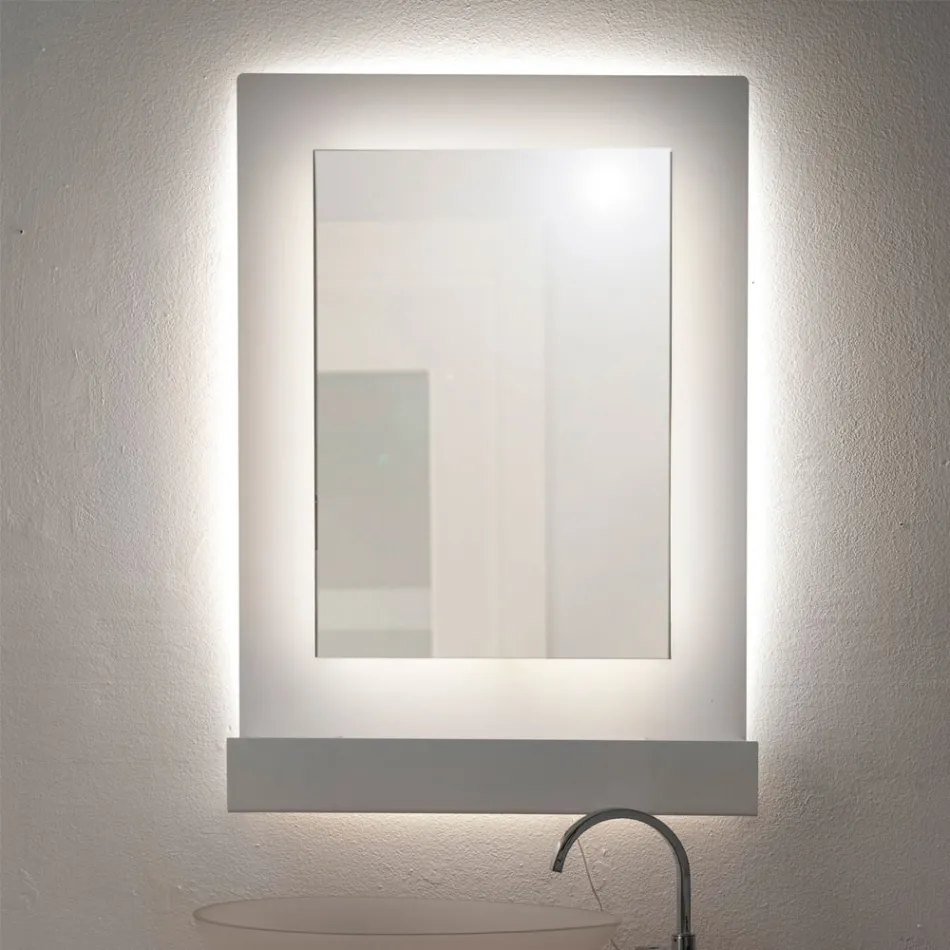 Three-Color Plexiglass Wall Mirror Cabinet Made in Italy - Kiran Viadurini