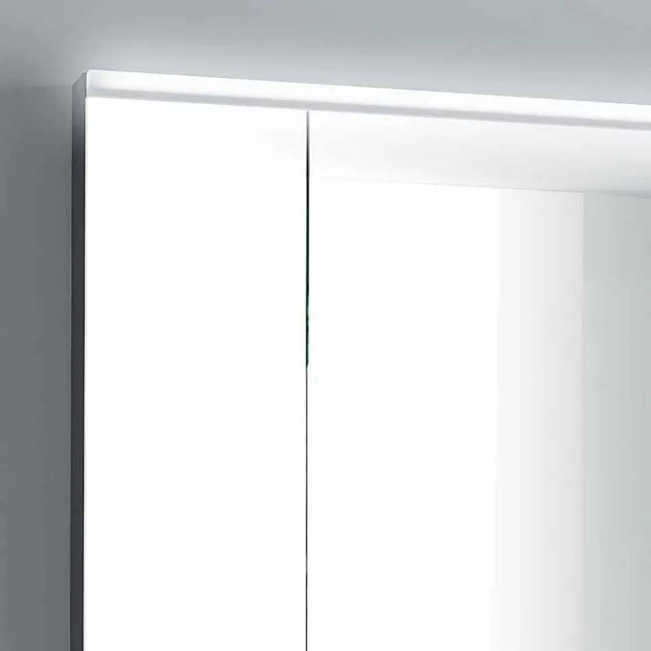3-Door LED Light Container Mirror, modern design, Carol Viadurini