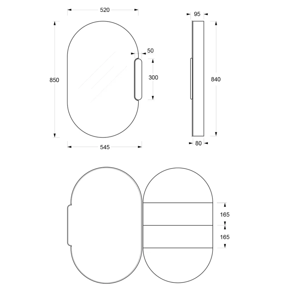Ceramic Mirror Container in Various Colors Made in Italy - Girl Viadurini