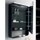 Metal Mirror Container with Double Mirror Door and Lights Made in Italy - Jane Viadurini