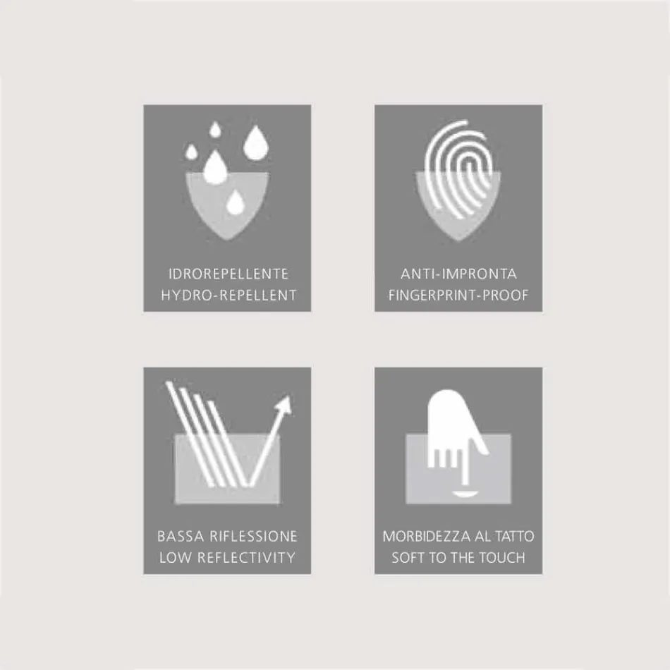 2-Door Contemporary Recessed Contemporary Design LED Door Mirror, Adele Viadurini