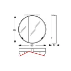 Round Metal Mirror Container with Double Mirror Made in Italy - Charles Viadurini