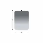 Wall Bathroom Mirror with Modern Design LED Lamp Made in Italy - Guido Viadurini