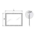 Bathroom Mirror with Laser Engraved Decorations Made in Italy - Freud Viadurini