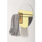 Wall Mirror with Modern Steel Coat Rack Made in Italy - Chioccia Viadurini