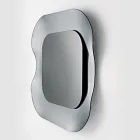 Wall Mirror with Frame in Fused Glass Made in Italy - Adored Viadurini