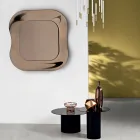 Wall Mirror with Frame in Fused Glass Made in Italy - Adored Viadurini