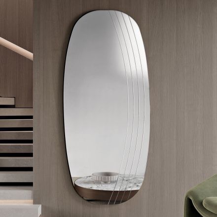Arabella Wall Mirror with Engravings Made in Italy Viadurini