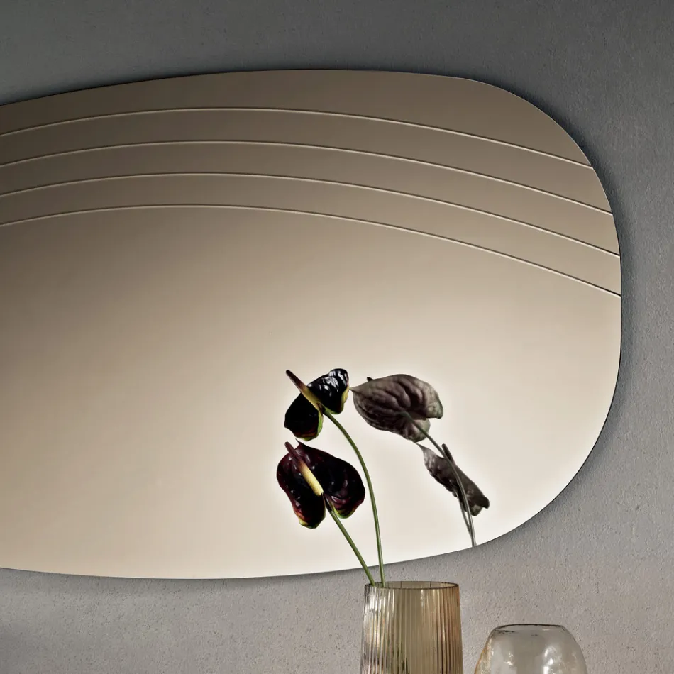 Arabella Wall Mirror with Engravings Made in Italy Viadurini