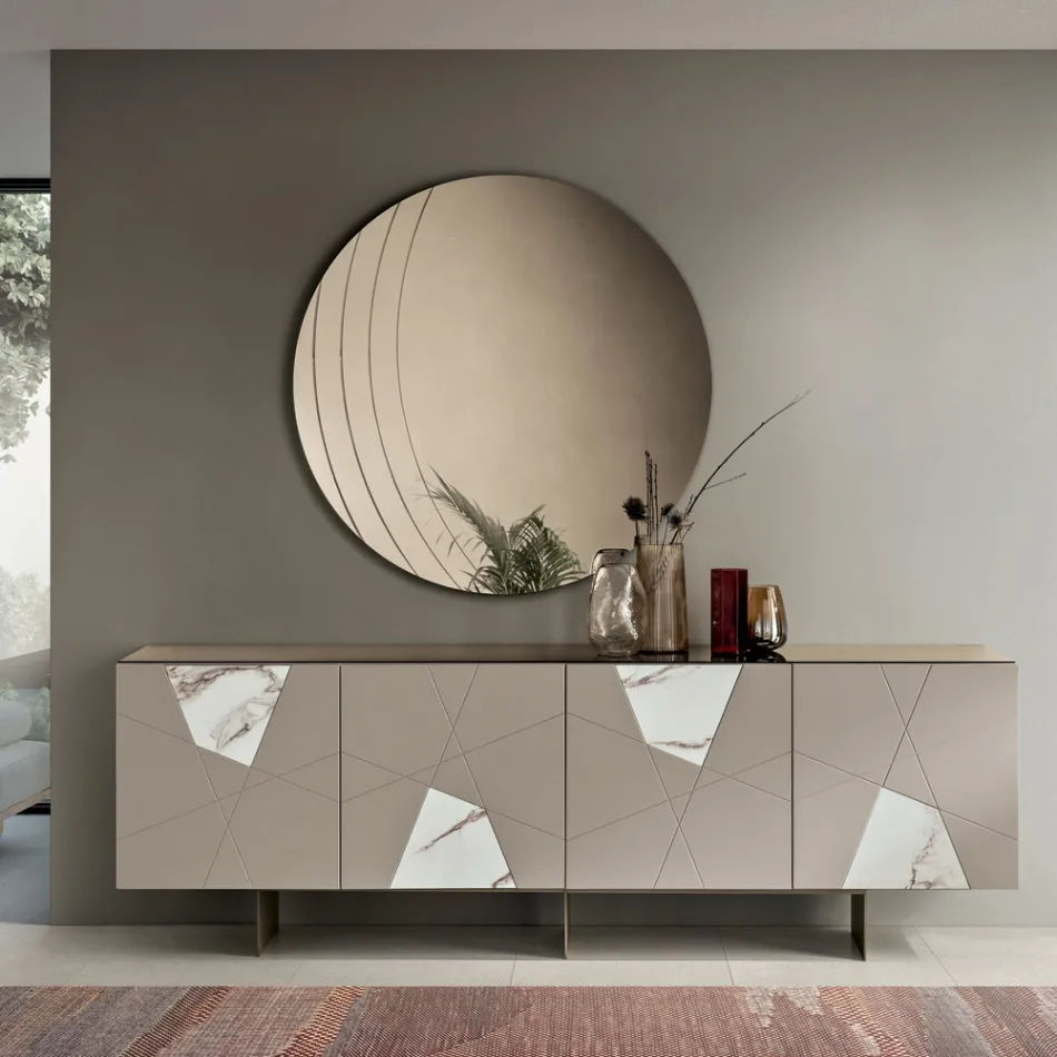 Arabella Wall Mirror with Engravings Made in Italy Viadurini