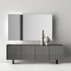 Wall Mirror with V-Shaped Side Cut Made in Italy - Spirit Viadurini