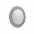 Wall mirror Auro, modern design, made in Italy, glitter and glass