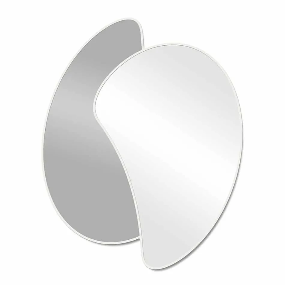 Large Design Wall Mirror with Modern Colored Finish - Mantra Viadurini