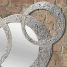 Design wall mirror in silver leaf made in Italy Cortina Viadurini